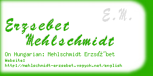 erzsebet mehlschmidt business card